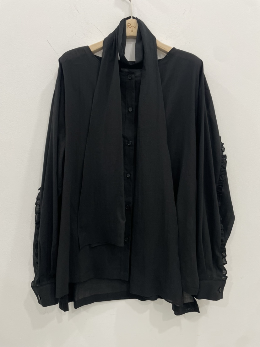 REIZ韓國代購㊣女士新品25秋冬休閑職業熱賣襯衫蕾絲衫含腰帶REIZ襯衫/蕾絲衫圖色3
