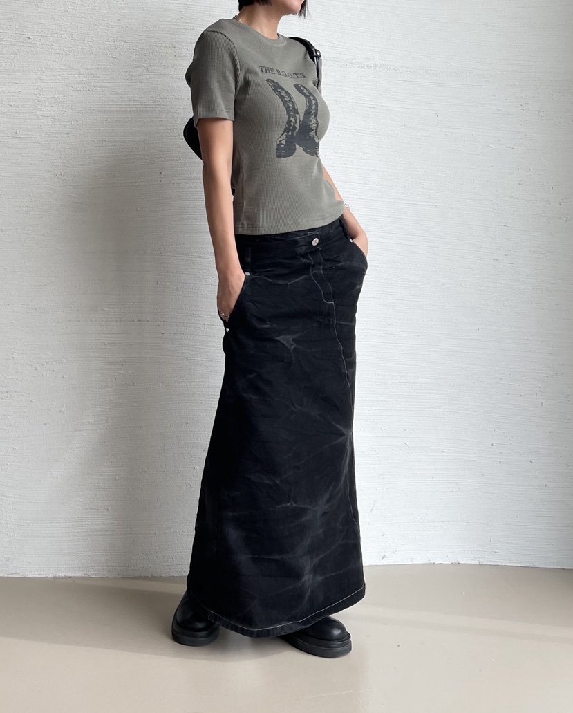 REIZ韓國代購㊣女裝新品時尚真品人氣熱賣休閑25秋冬推薦長裙REIZ長裙
