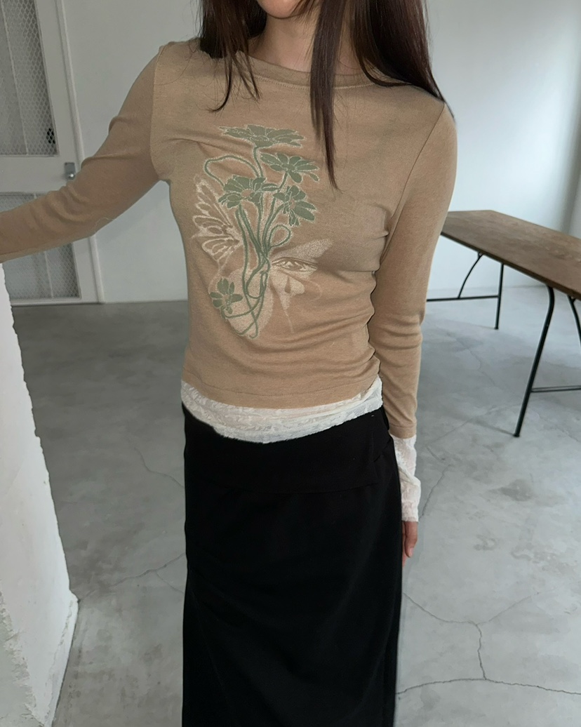 AWESOMESAUCE東大門㊣實拍女士新品職業推薦人氣25秋冬長袖T恤AWESOME SAUCE長袖T恤