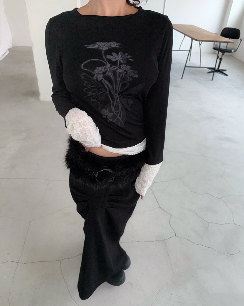 AWESOMESAUCE東大門㊣實拍女士新品職業推薦人氣25秋冬長袖T恤AWESOME SAUCE長袖T恤