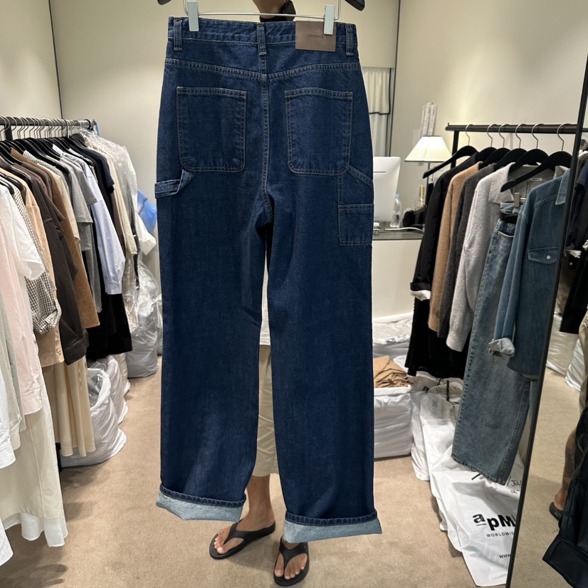 RE STOCK韓國直郵㊣女士新品推薦職業時尚休閑真品人氣牛仔褲RE STOCK牛仔褲