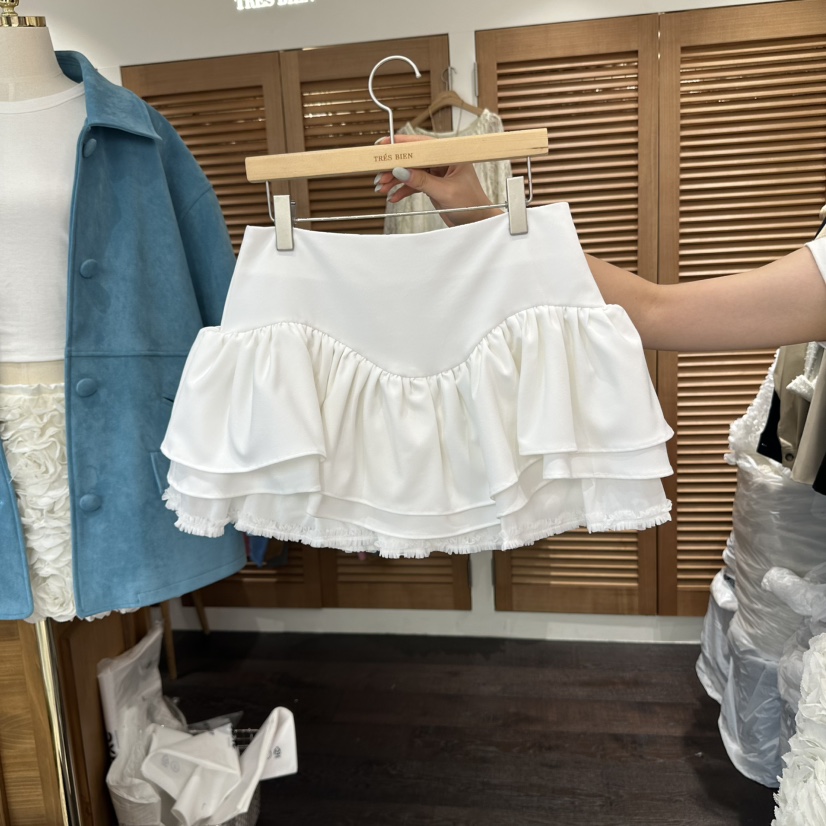 TRES BIEN東大門㊣直郵女裝新品職業時尚休閑推薦短裙荷葉邊TRES BIEN短裙圖色1