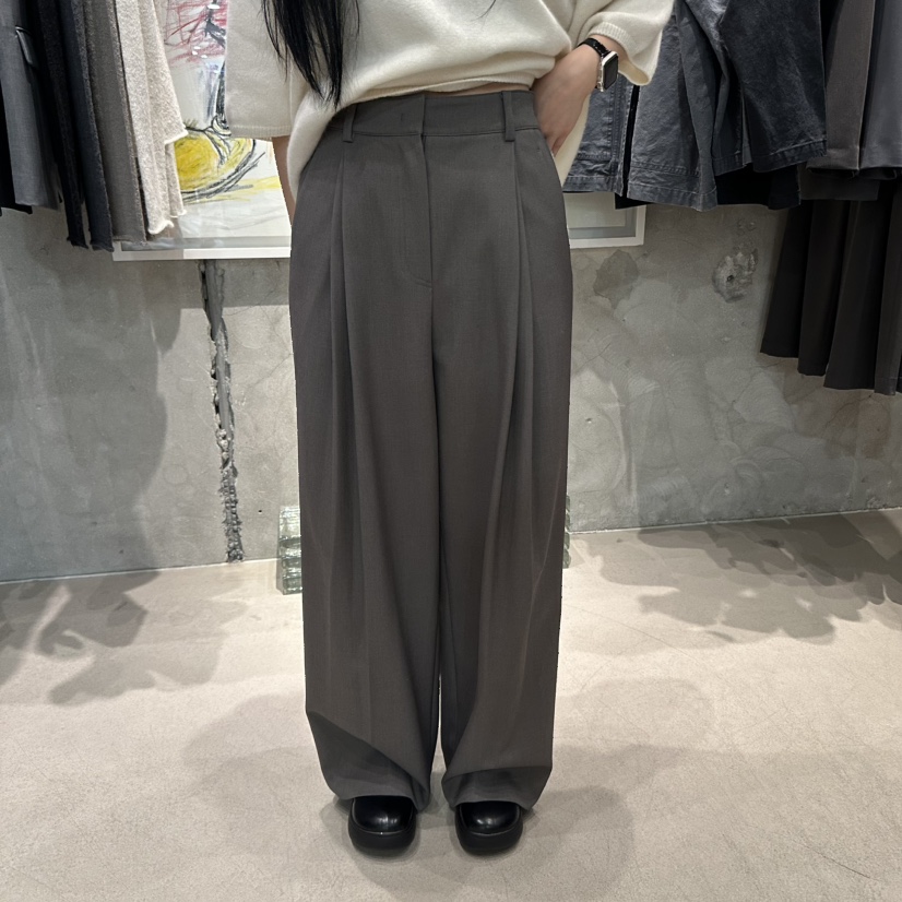 LAMAGIEPIE韓國代購㊣女裝新品熱賣25秋冬真品職業休閑休閑褲LAMAGIE GREY休閑褲圖色1