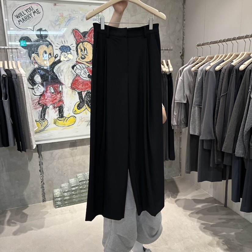 LAMAGIEPIE韓國代購㊣女裝新品熱賣25秋冬真品職業休閑休閑褲LAMAGIE GREY休閑褲圖色3