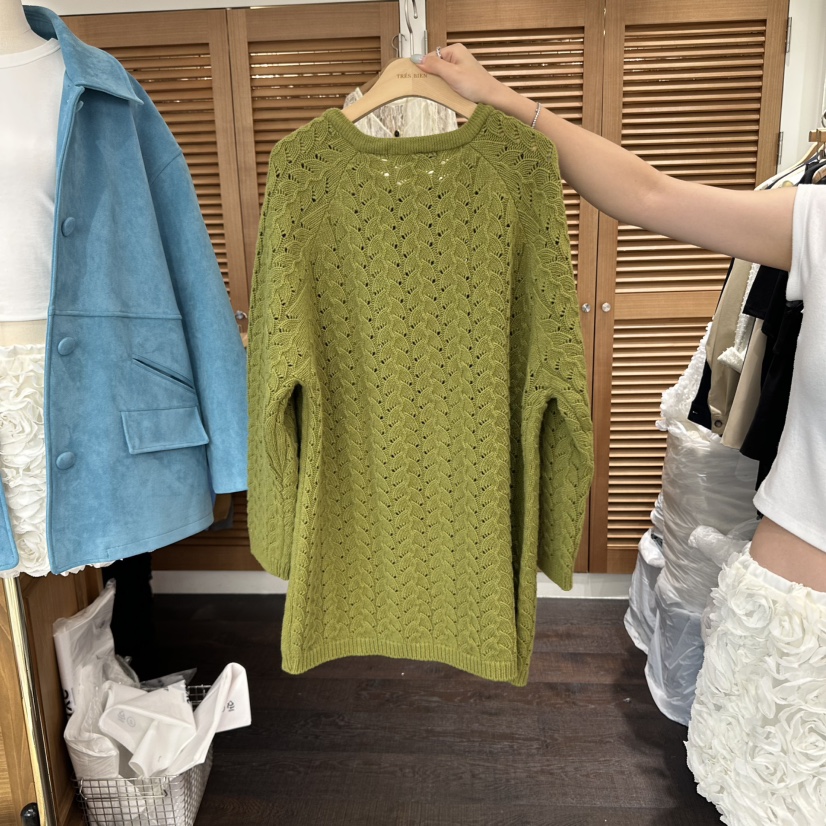 TRES BIEN東大門㊣實拍女士新品休閑真品熱賣25秋冬針織衫開衫TRES BIEN針織衫