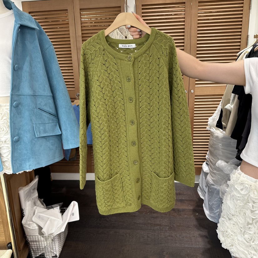 TRES BIEN東大門㊣實拍女士新品休閑真品熱賣25秋冬針織衫開衫TRES BIEN針織衫圖色3