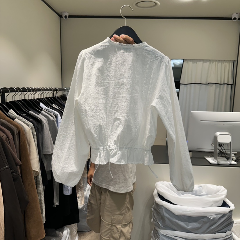 RE STOCK東大門㊣直郵女裝新品人氣熱賣真品職業襯衫蕾絲衫RE STOCK襯衫/蕾絲衫