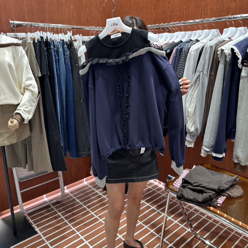 ILLO韓國代購㊣女士新品時尚真品職業推薦休閑熱賣人氣衛衣ILLO衛衣