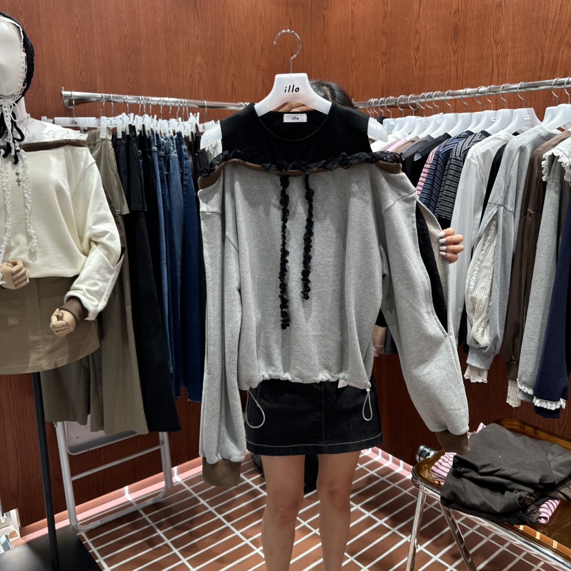ILLO韓國代購㊣女士新品時尚真品職業推薦休閑熱賣人氣衛衣ILLO衛衣圖色2