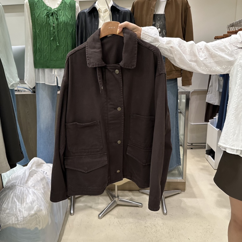 MELO韓國代購㊣女裝新品職業真品人氣熱賣休閑25秋冬推薦夾克MELO夾克圖色2