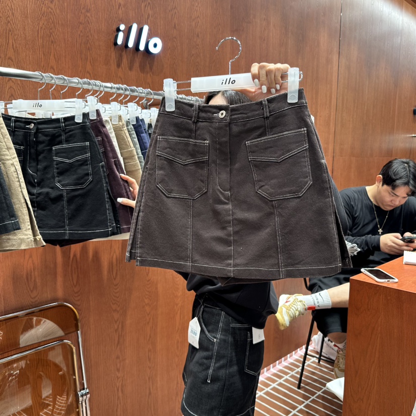 ILLO韓國直郵㊣女裝新品人氣真品25秋冬熱賣職業休閑推薦裙褲ILLO裙褲圖色2