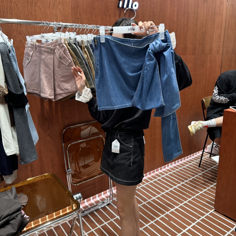 ILLO韓國代購㊣女士新款推薦25秋冬職業休閑時尚人氣熱賣短裙ILLO短裙圖色1