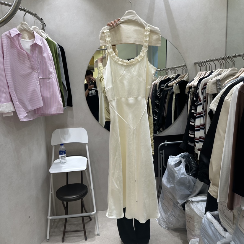 WHO IS SHE韓國代購㊣女士新品休閑25秋冬職業推薦連衣裙WHO IS SHE連衣裙