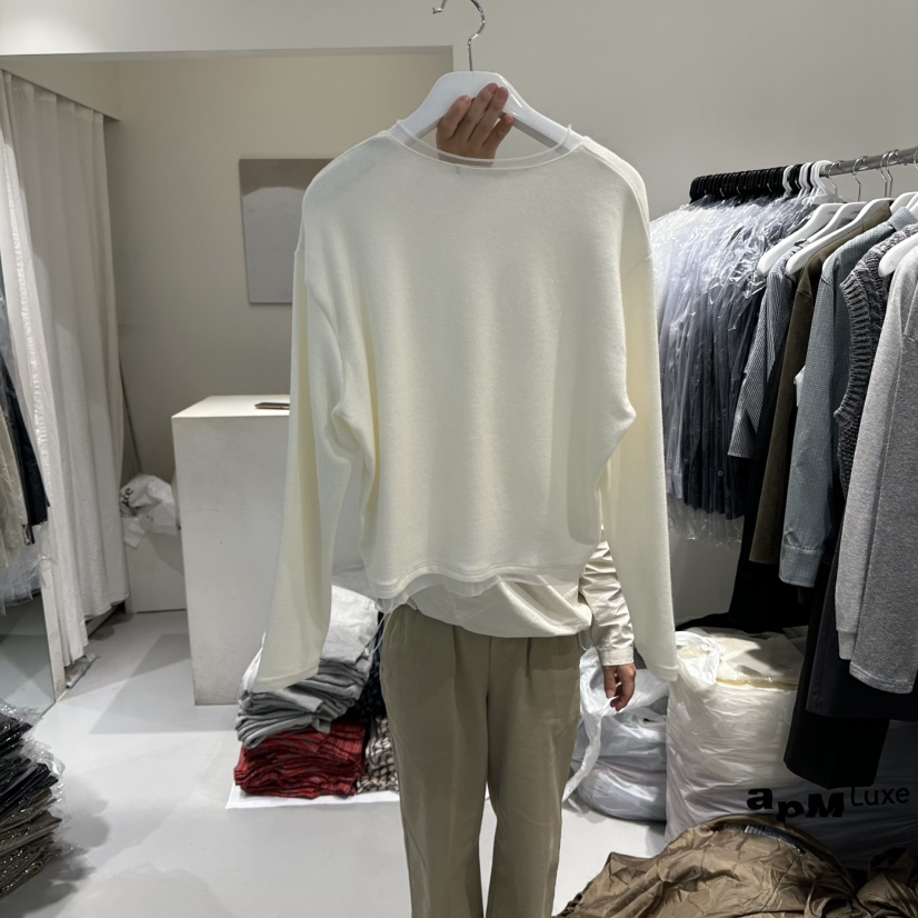 LORING RE I東大門㊣直郵女士新品真品時尚25秋冬長袖T恤LORING RE-I/BARE長袖T恤