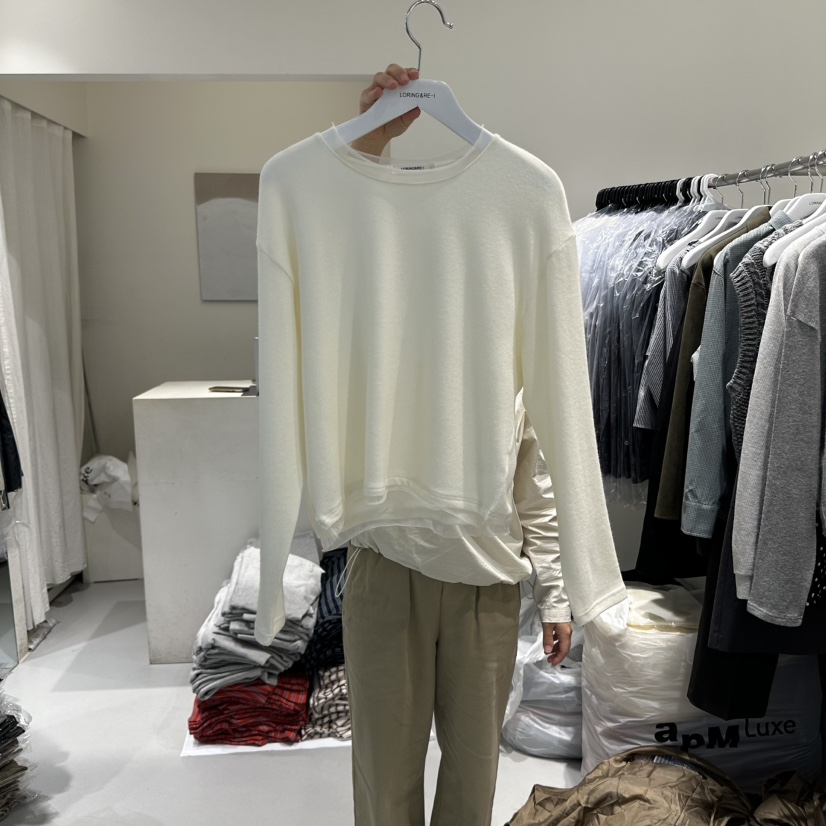 LORING RE I東大門㊣直郵女士新品真品時尚25秋冬長袖T恤LORING RE-I/BARE長袖T恤