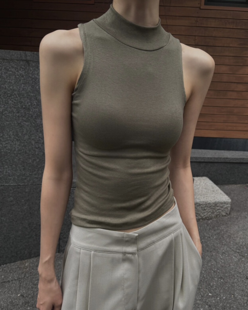 NOCTURNAL VIBE東大門㊣直郵女士新品職業人氣吊帶背心高領NOCTURNAL VIBE吊帶/背心