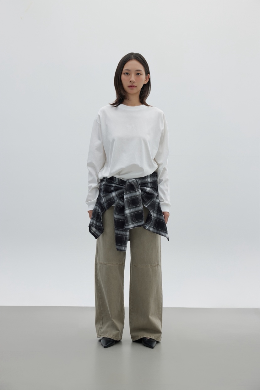LE-PPL韓國直郵㊣女士新品25秋冬推薦休閑熱賣長袖T恤刺繡LE-PPL長袖T恤