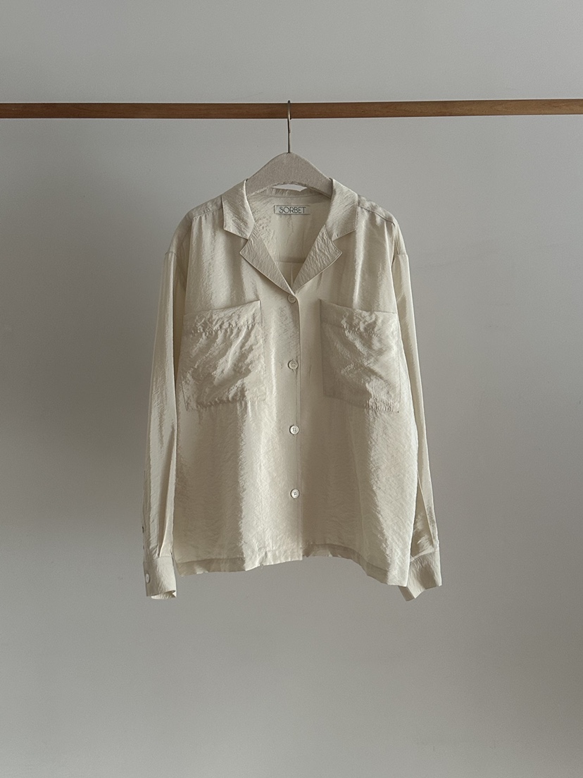 SORBET東大門㊣代購女裝新品真品時尚休閑熱賣職業襯衫蕾絲衫SORBET/flat white襯衫/蕾絲衫圖色2