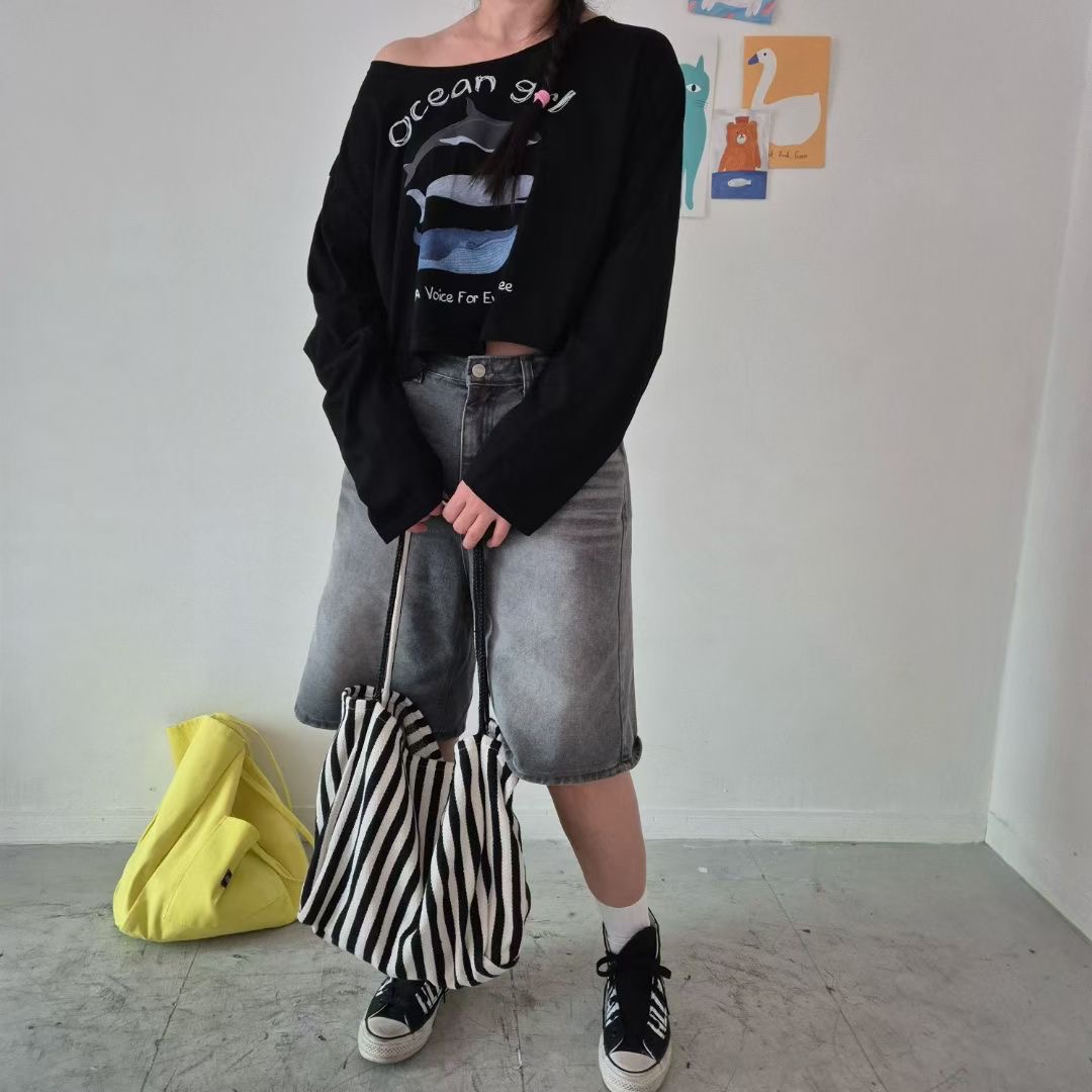 COTTONFACTORY韓國代購㊣女士新品熱賣真品推薦25秋冬長袖T恤COTTONFACTORY長袖T恤圖色2