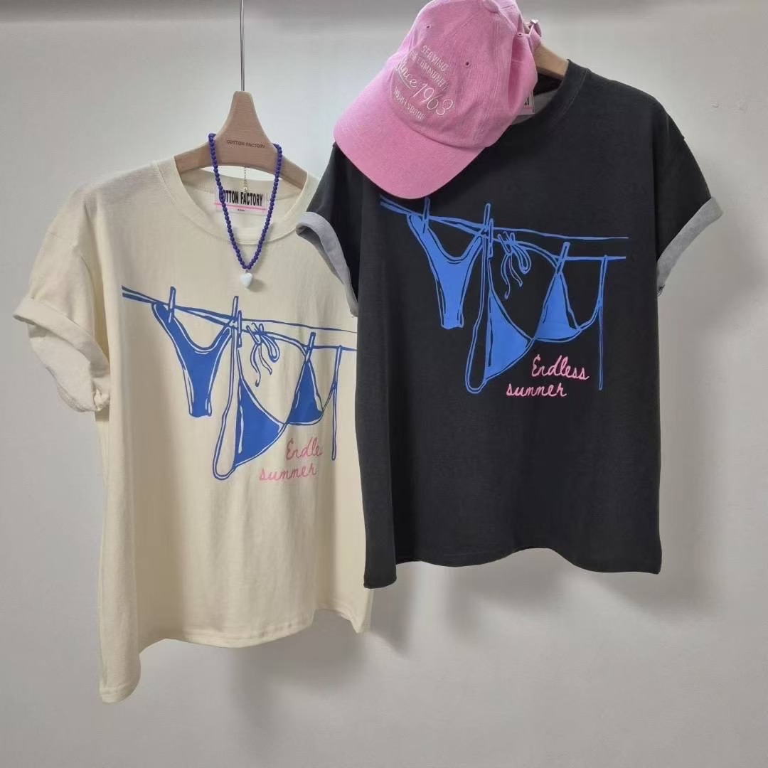 COTTONFACTORY東大門㊣直郵女士新款真品休閑推薦25秋冬T恤COTTONFACTORYT恤
