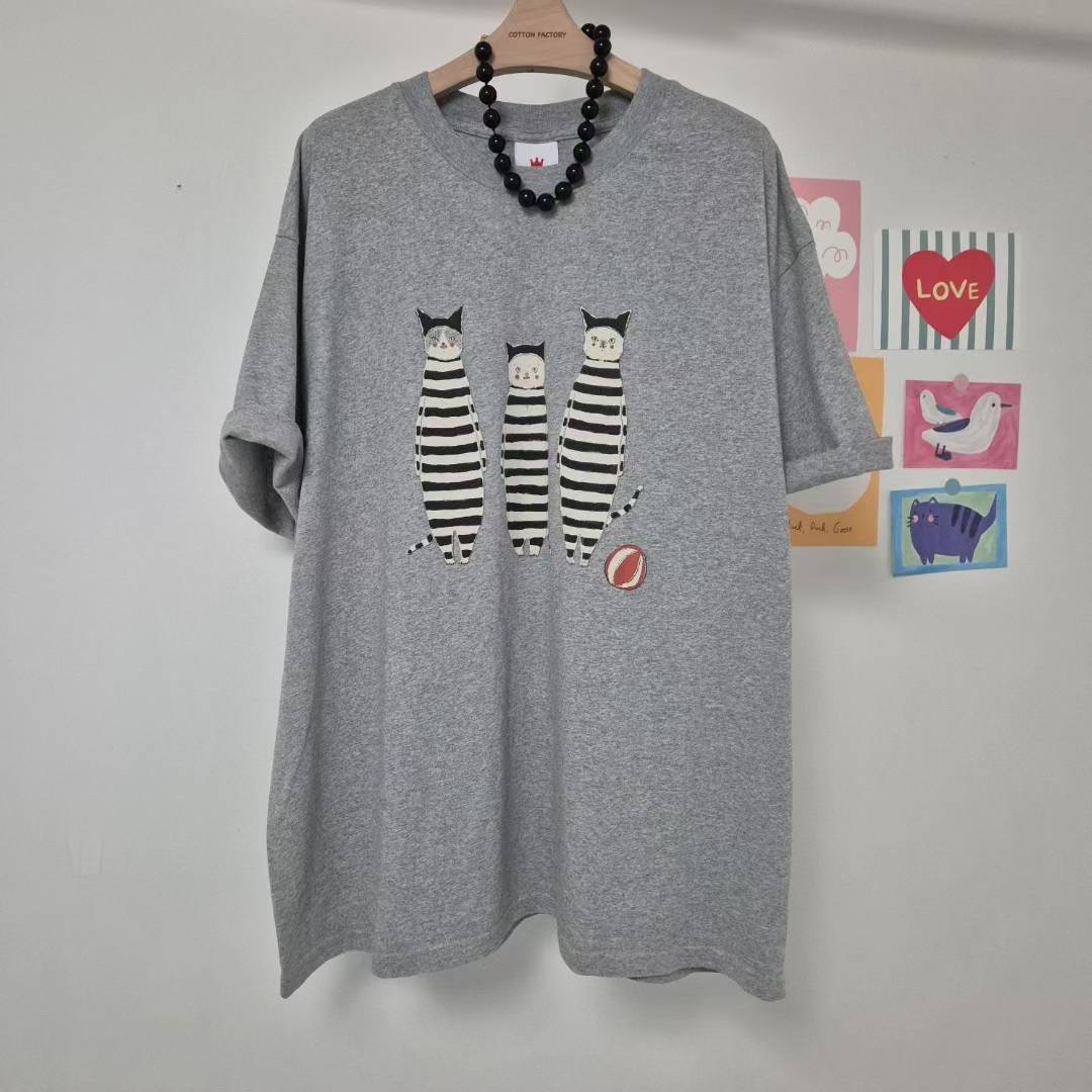 COTTONFACTORY東大門㊣實拍女裝新款人氣25秋冬休閑時尚T恤COTTONFACTORYT恤圖色1