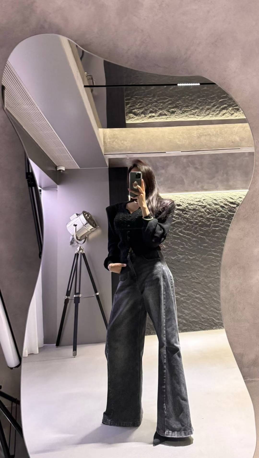 COZCAT-코즈켓-T東大門㊣代購女裝新款時尚推薦25秋冬牛仔褲COZCAT牛仔褲