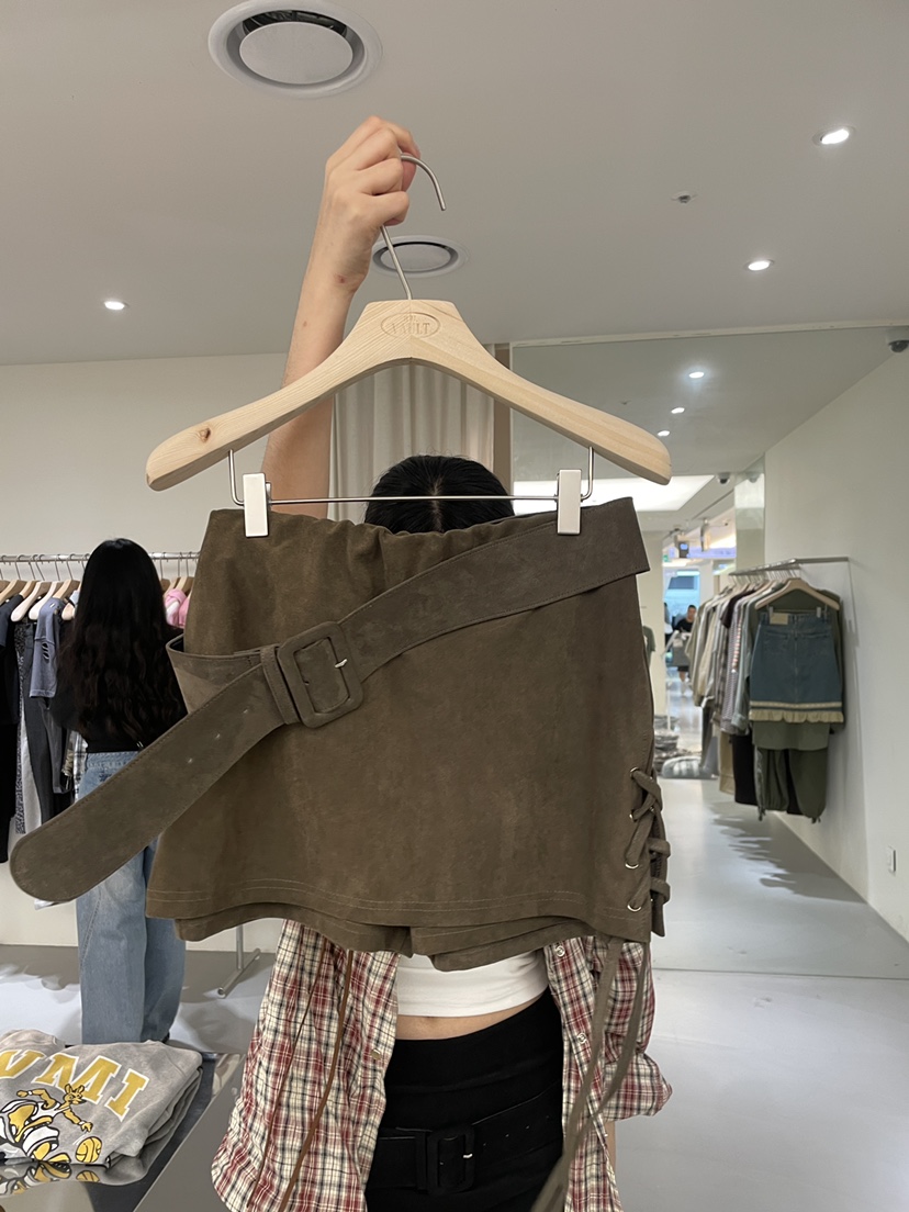 VAULT東大門㊣直郵女士新款休閑推薦真品25秋冬短裙含腰帶套裝VAULT短裙
