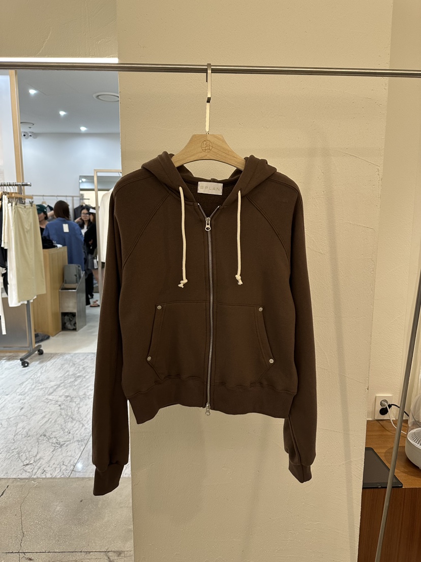BPLAN韓國代購㊣女裝新品時尚真品休閑25秋冬人氣夾克拉鏈兜帽BPLAN夾克圖色3