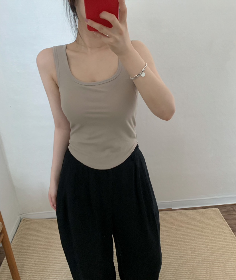 TWENTY FOUR SEVEN24-7韓國代購㊣女士新品25秋冬吊帶背心TEWNTY FOUR SEVEN24-7吊帶/背心