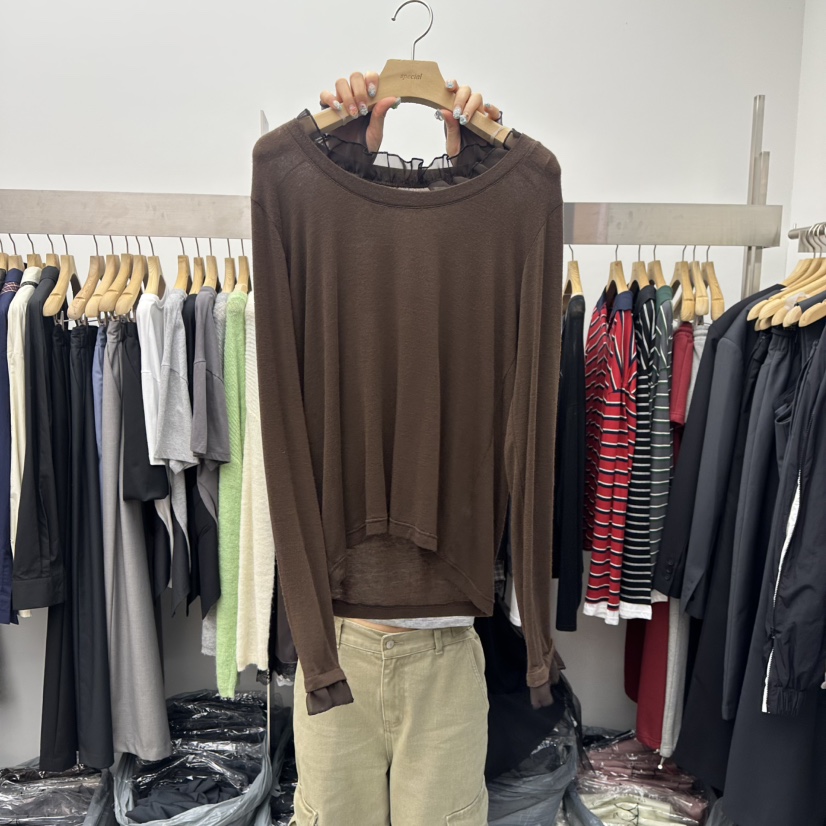 SPECIAL韓國代購㊣女裝新品職業推薦真品休閑熱賣時尚長袖T恤SPECIAL長袖T恤圖色2