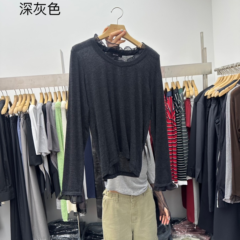 SPECIAL韓國代購㊣女裝新品職業推薦真品休閑熱賣時尚長袖T恤SPECIAL長袖T恤圖色3