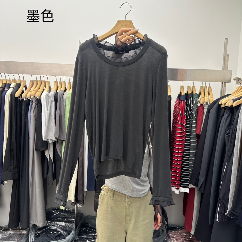 SPECIAL韓國代購㊣女裝新品職業推薦真品休閑熱賣時尚長袖T恤SPECIAL長袖T恤圖色7