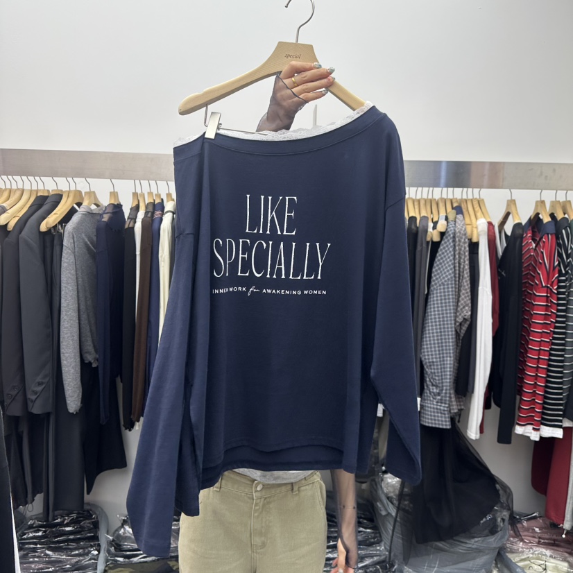SPECIAL韓國直郵㊣女裝新款時尚人氣職業25秋冬熱賣長袖T恤SPECIAL長袖T恤圖色2