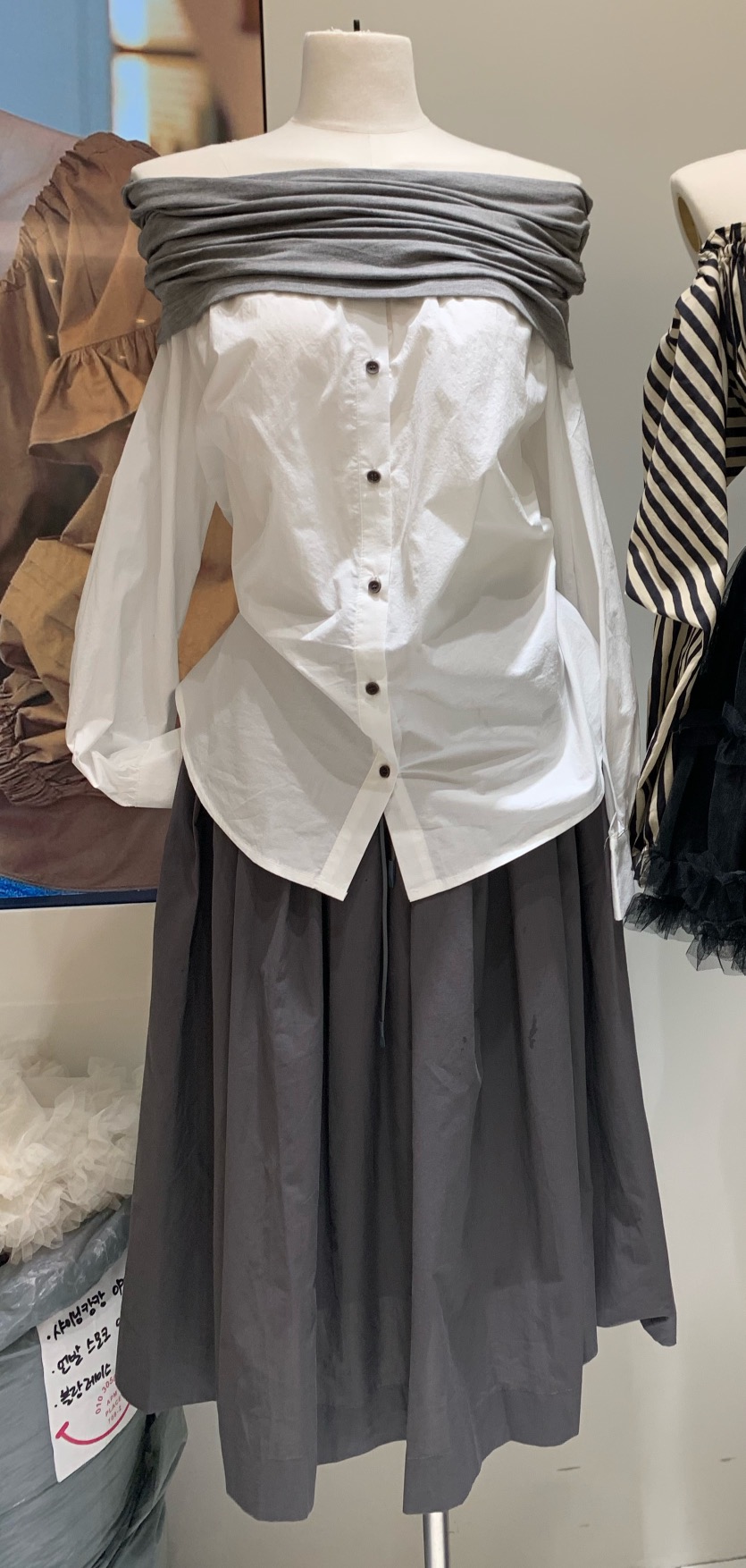 FABRIC東大門㊣實拍女士新品真品推薦25秋冬人氣職業長裙喇叭FABRIC長裙