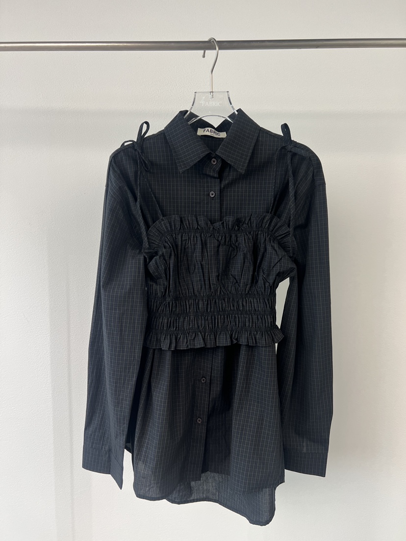 FABRIC東大門㊣實拍女裝新品真品推薦時尚25秋冬套裝假兩件FABRIC套裝