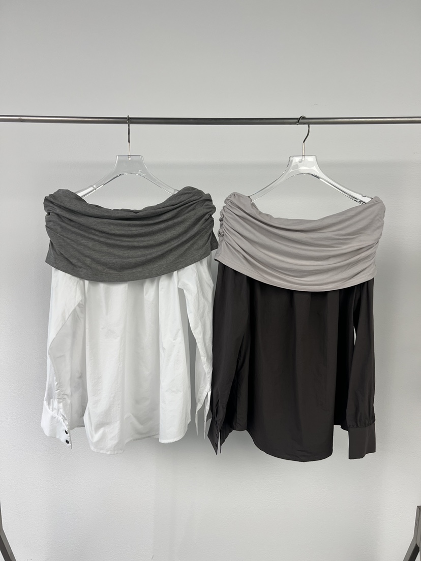 FABRIC韓國代購㊣女士新品休閑職業人氣真品時尚襯衫蕾絲衫FABRIC襯衫/蕾絲衫
