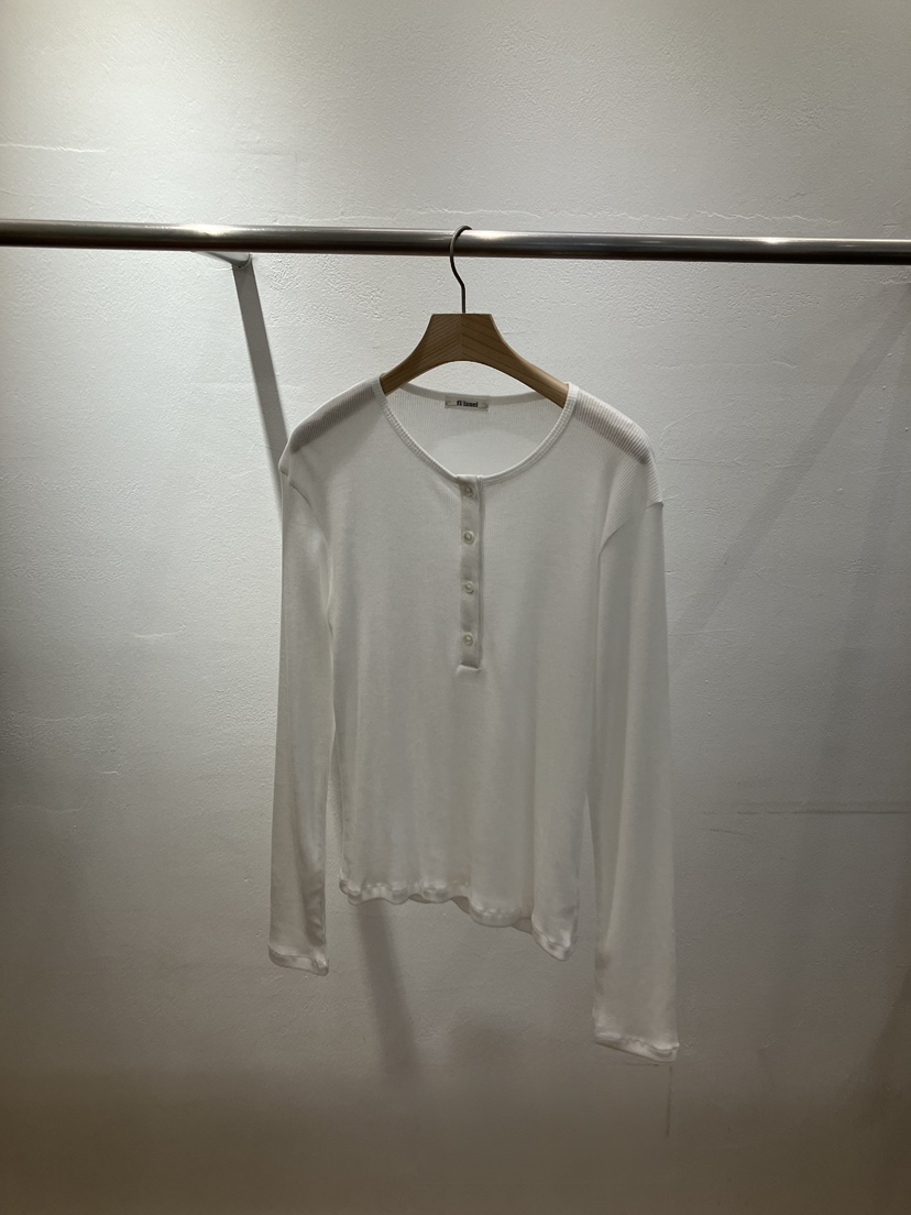 FL LANEL韓國代購㊣女裝新品25秋冬職業真品休閑長袖T恤紐扣FL LANEL長袖T恤