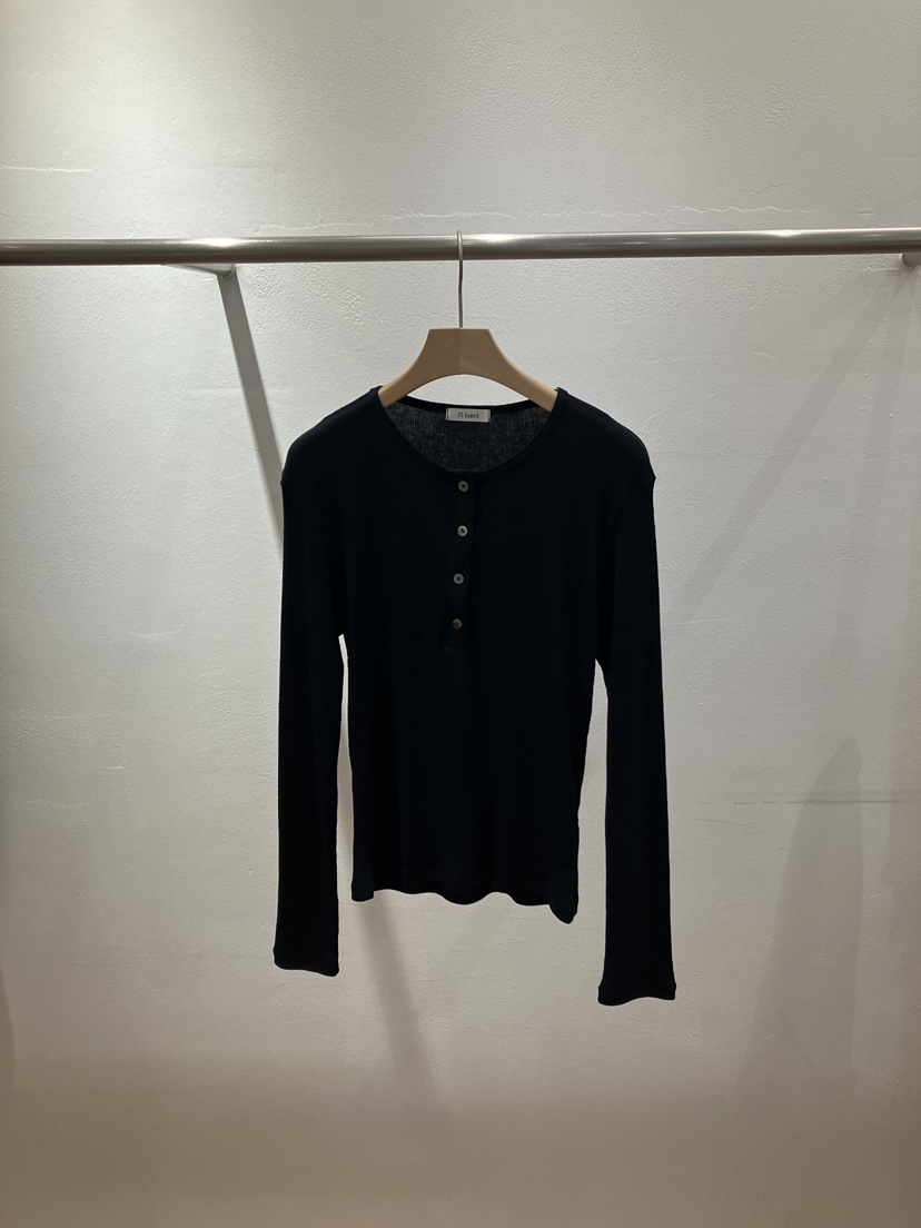 FL LANEL韓國代購㊣女裝新品25秋冬職業真品休閑長袖T恤紐扣FL LANEL長袖T恤圖色2