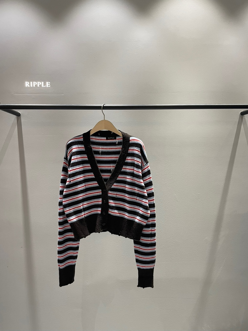 RIPPLE東大門㊣實拍女士新款職業真品推薦25秋冬針織衫復古開衫RIPPLE針織衫圖色2