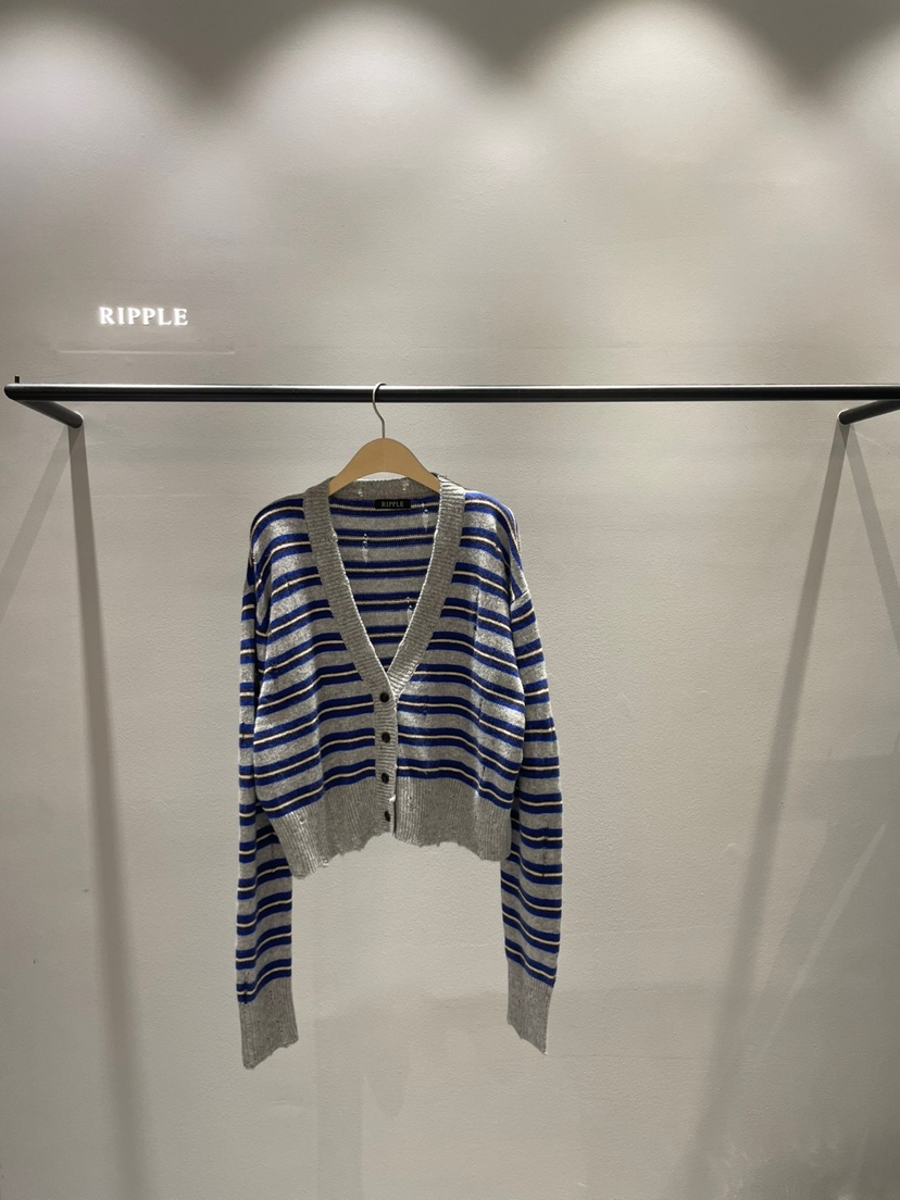 RIPPLE東大門㊣實拍女士新款職業真品推薦25秋冬針織衫復古開衫RIPPLE針織衫圖色3