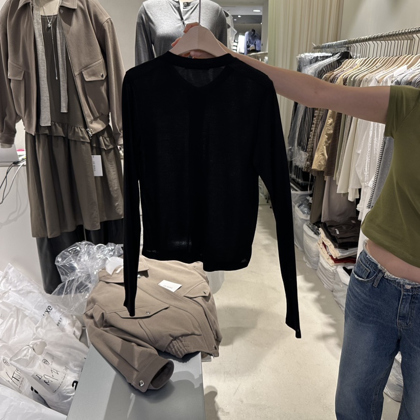 LIL東大門㊣實拍女裝新品推薦真品職業休閑25秋冬熱賣長袖T恤LIL長袖T恤