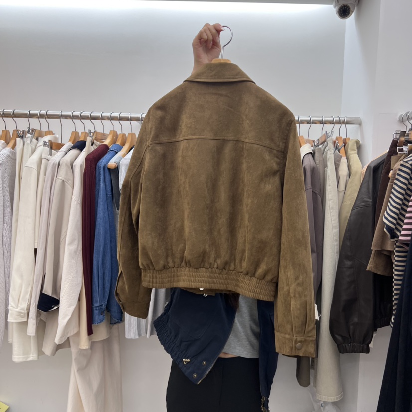 DRESS ROOM東大門㊣代購女士新品熱賣真品人氣職業夾克絨面革DRESS ROOM夾克