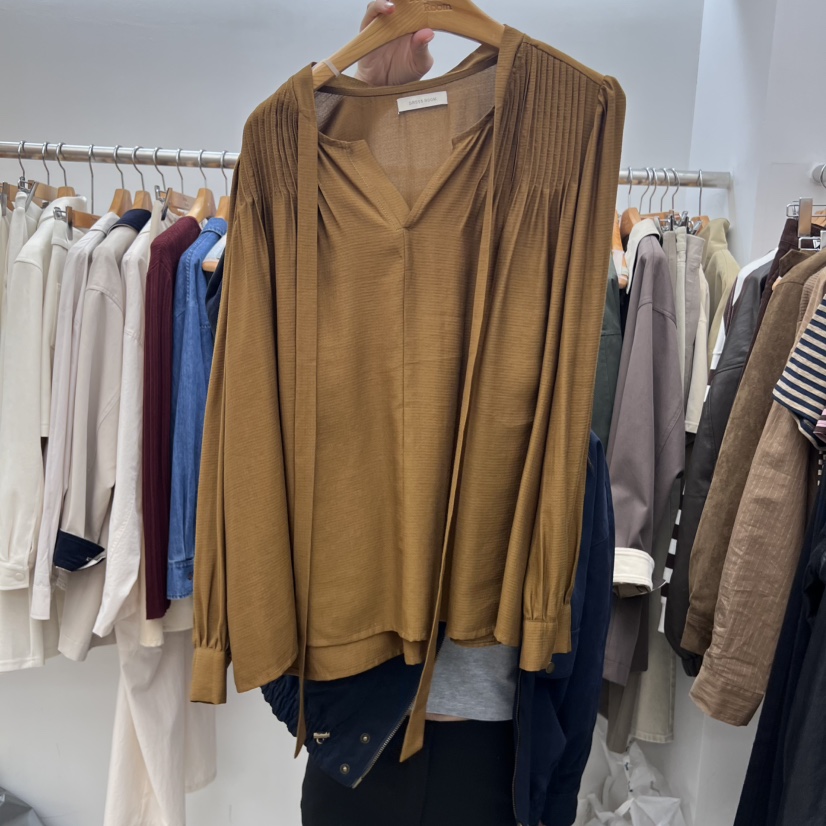 DRESS ROOM東大門㊣代購女士新品推薦休閑熱賣真品襯衫蕾絲衫DRESS ROOM襯衫/蕾絲衫圖色2