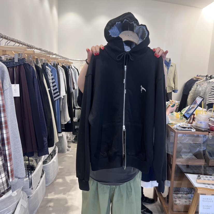 TAN&COMO韓國代購㊣女士新品人氣熱賣職業衛衣拉鏈兜帽tan-COMO衛衣圖色2
