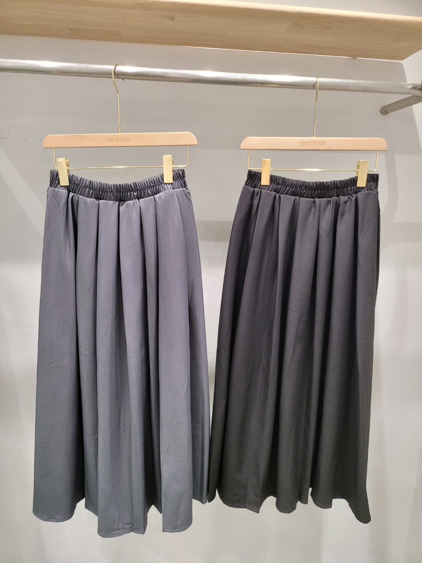 THE OTHER東大門㊣實拍女士新品25秋冬時尚半身裙中短裙百褶THE OTHER半身裙/中短裙