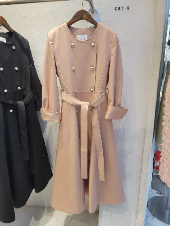 CATS東大門㊣直郵女士新品25秋冬時尚人氣推薦連衣裙含腰帶CAT.S連衣裙圖色3