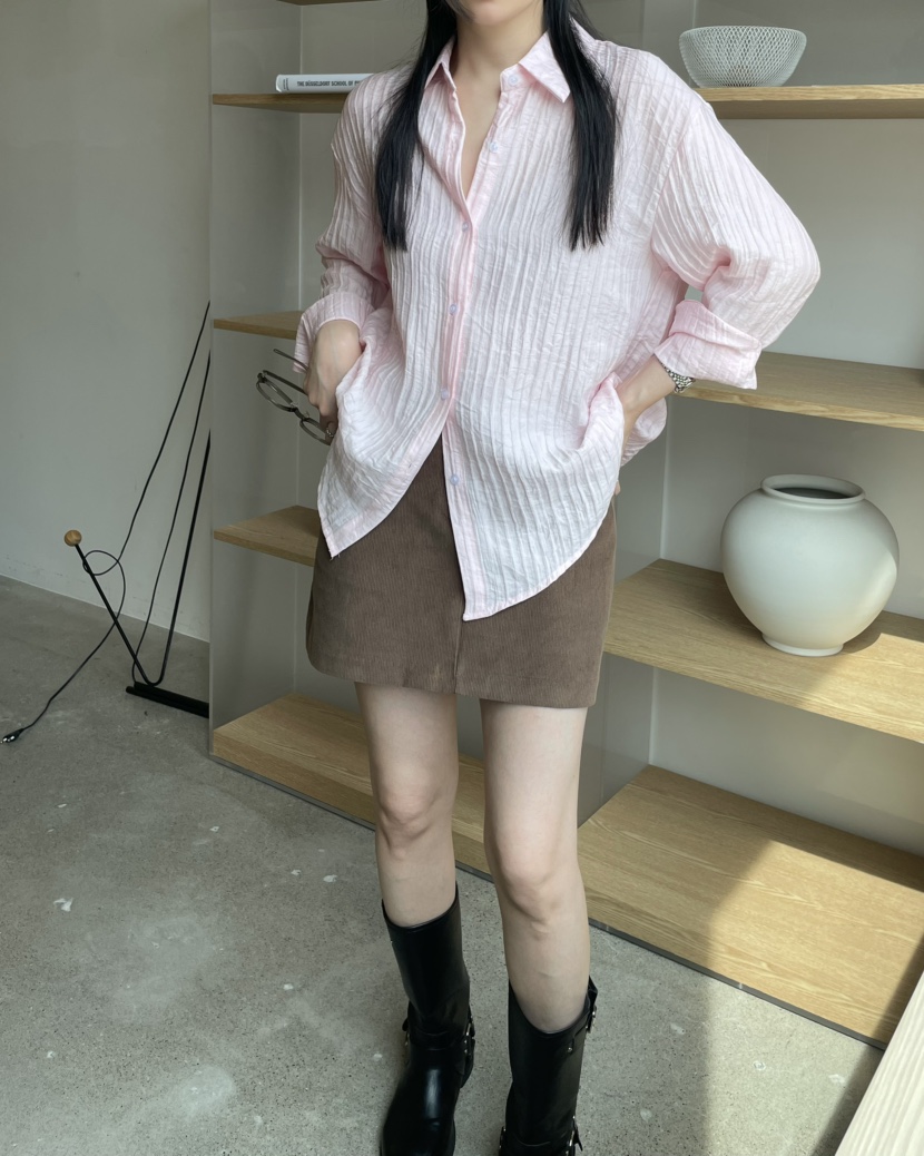 ALLVIBE東大門㊣直郵女士新款職業人氣休閑推薦25秋冬襯衫蕾絲衫ALLVIBE襯衫/蕾絲衫