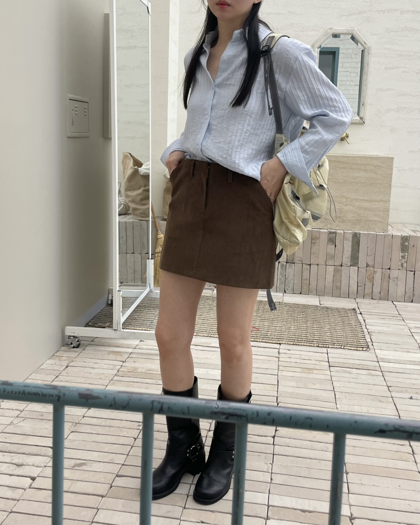ALLVIBE韓國直郵㊣女士新款時尚人氣職業25秋冬熱賣真品短裙ALLVIBE短裙