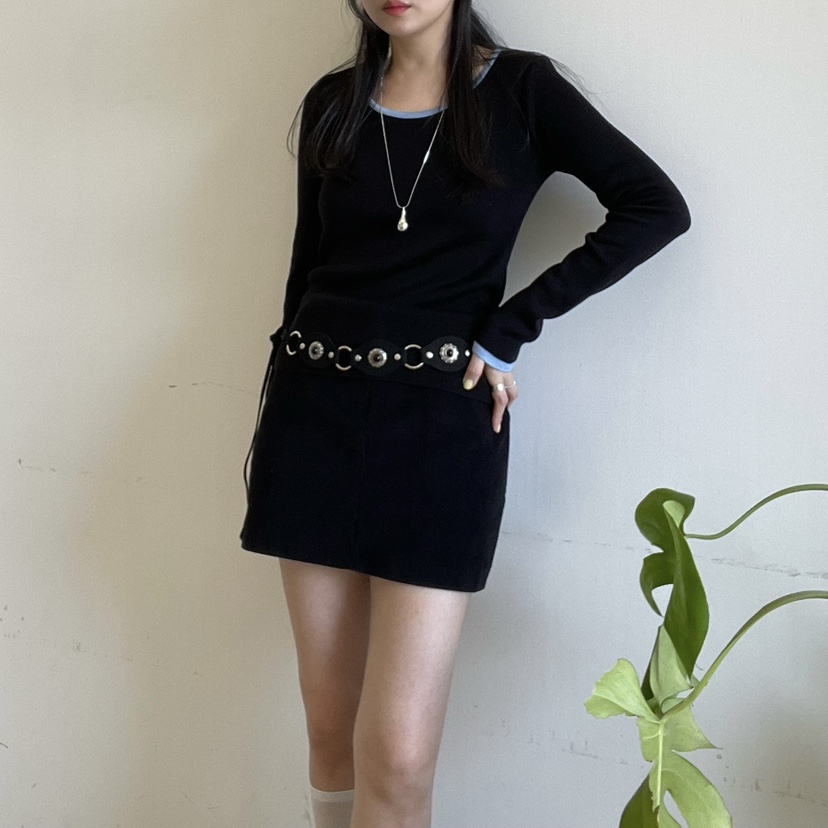 ALLVIBE韓國直郵㊣女士新款時尚人氣職業25秋冬熱賣真品短裙ALLVIBE短裙