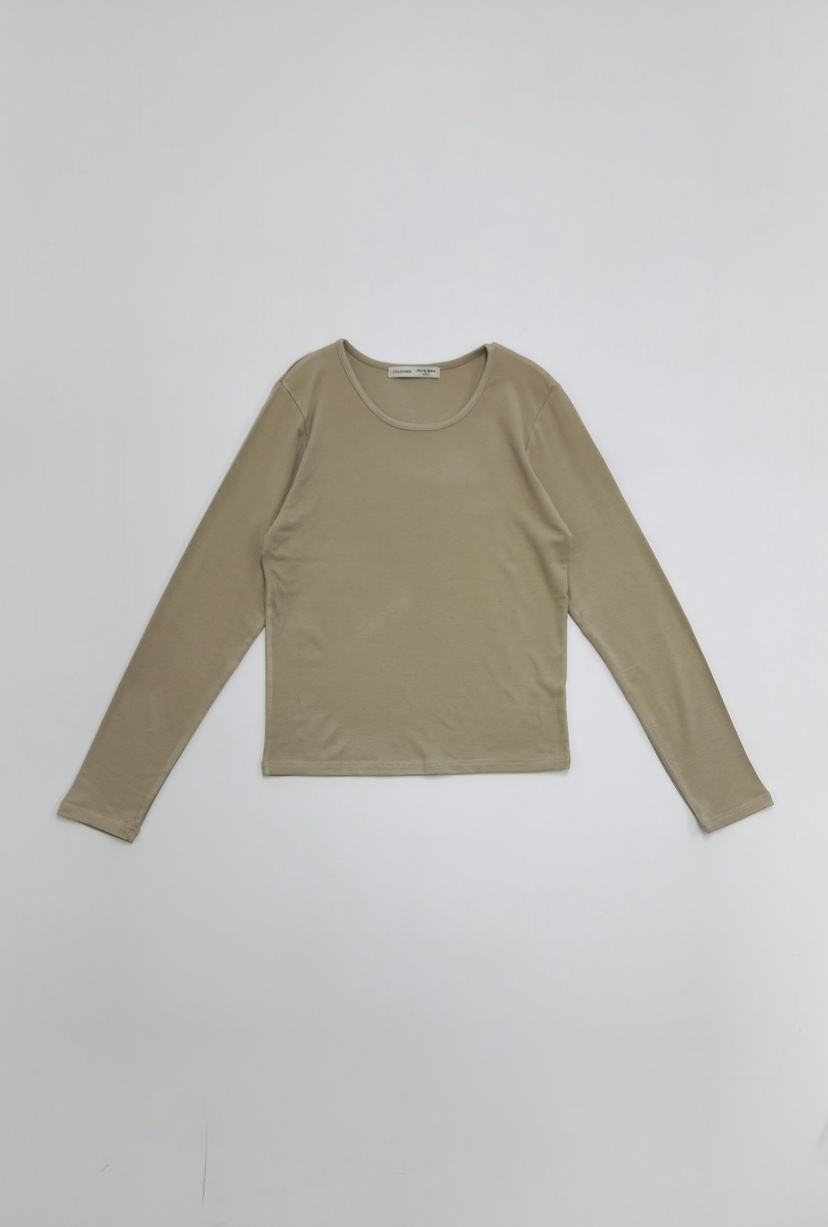 CYLINDER韓國代購㊣女裝新品休閑推薦時尚25秋冬熱賣長袖T恤CYLINDER長袖T恤圖色2